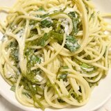 めかぶとニラの冷製パスタ